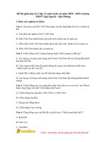 Đề thi giữa học kì 2 môn Lịch sử 12 năm học 2018-2019 – Trường THPT Ngô Quyền