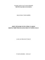 Phân tích phi tuyến tĩnh và động khung thép phẳng bằng phần tử đồng xoay merged