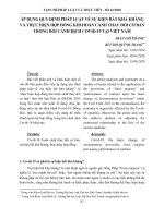 Áp dụng quy định pháp luật về sự kiện bất khả kháng và thực hiện hợp đồng khi hoàn cảnh thay đổi cơ bản trong bối cảnh dịch Covid-19 tại Việt Nam