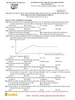 Đề kiểm tra giữa học kì 2 môn Hóa học lớp 12 năm học 2018-2019 – Trường THPT Ngô Quyền (Mã đề 101)