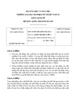 Đáp án đề kiểm tra học kỳ II năm học 2019-2020 môn Quản trị sản xuất 1 - ĐH Sư phạm Kỹ thuật