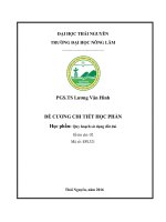 Đề cương chi tiết học phần: Quy hoạch sử dụng đất đai