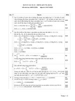 Đáp án đề thi học kỳ năm học 2019-2020 môn Xác suất - Thống kê ứng dụng - ĐH Sư phạm Kỹ thuật