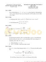 Đề khảo sát chọn học sinh giỏi môn Toán lớp 12 năm học 2019-2020 - Trường THPT Lê Quý Đôn – Đống Đa