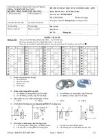 Đáp án đề thi học kỳ I năm học 2018-2019 môn Dung sai - Kỹ thuật đo - ĐH Sư phạm Kỹ thuật