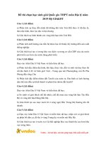 Đề thi học sinh giỏi cấp quốc gia môn Địa lí lớp 12 năm 2019-2020 – Bộ Giáo dục và Đào tạo