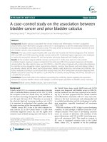 A case–control study on the association between bladder cancer and prior bladder calculus