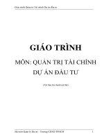 Giáo trình Quản trị tài chính dự án đầu tư