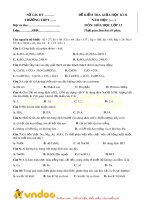Đề kiểm tra giữa học kì 2 môn Hóa học 12