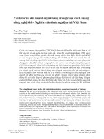 Vai trò của chi nhánh ngân hàng trong cuộc cách mạng công nghệ 4.0 - Nghiên cứu thực nghiệm tại Việt Nam