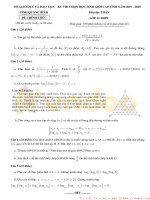 Đề thi chọn học sinh giỏi cấp tỉnh môn Toán lớp 12 năm học 2019-2020 – Sở Giáo dục và Đào tạo Quảng Bình (Đề chính thức)