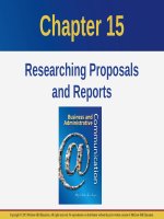 Lecture Business and administrative communication: Chapter 15 - Kitty O. Locker, Donna S. Kienzler