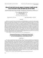 Năng suất sinh sản của lợn nái Landrace và Yorkshire từ nguồn gen pháp qua ba thế hệ nuôi tại trung tâm nghiên cứu lợn Thuỵ Phương