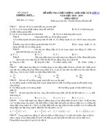 Đề kiểm tra chất lượng giữa học kì 2 môn Vật lí 12 năm học 2018-2019