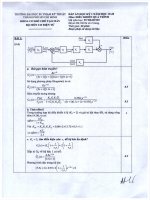 Đáp án đề thi cuối kỳ học kỳ I năm học 2019-2020 môn Điều khiển quá trình (Đề số 1) - ĐH Sư phạm Kỹ thuật