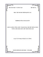 Chất lượng công chức thanh tra thủ đô viêng chăn nước cộng hòa dân chủ nhân dân lào 