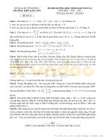 Đề thi bồi dưỡng học sinh giỏi môn Toán lớp 12 năm học 2020-2021 – Trường THPT Liễn Sơn (Mã đề 01)