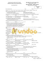 Đề kiểm tra giữa học kì 2 môn Hóa học lớp 12 năm học 2018-2019 – Trường THPT Nguyễn Chí Thanh (Mã đề 109)