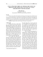 Tăng cường phát triển các mối quan hệ tương tác trong dạy học nhằm nâng cao năng lực tư duy cho sinh viên ở trường đại học