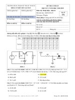 Đáp án đề thi cuối học kỳ II năm học 2018-2019 môn Kỹ thuật điện - Điện tử (Đề 1A) - ĐH Sư phạm Kỹ thuật
