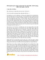 Đề kiểm tra giữa học kì 2 môn Ngữ văn lớp 12 năm học 2018-2019 – Trường THPT Hà Thành