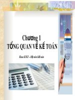 Bài giảng Kế toán - Chương 1: Tổng quan về kế toán