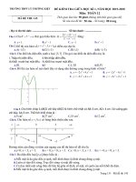 Đề kiểm tra giữa HK1 môn Toán 12 năm 2019-2020 - Trường THPT Lý Thường Kiệt