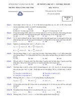 Đề kiểm tra giữa HK1 môn Toán 11 năm 2020-2021 - Trường THPT Lương Thế Vinh