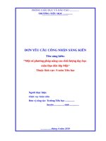 (TH) Sáng kiến Một số phương pháp nâng cao chất lượng dạy học môn đạo đức lớp một