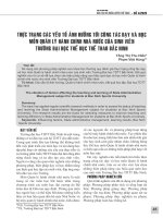 Thực trạng các yếu tố ảnh hưởng tới công tác dạy và học môn Quản lý hành chính nhà nước của sinh viên trường Đại học Thể dục Thể thao Bắc Ninh