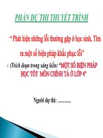 thuyết trinh sáng kiến hội thi giáo viên giỏi cấp trường, cấp thành phố cấp tiểu học Trích đoạn trong sáng kiến: “MỘT SỐ BIỆN PHÁP HỌC TỐT  MÔN CHÍNH TẢ Ở LỚP 4