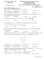 Đề thi học kì 2 môn Toán 10 năm 2019-2020 - Sở GD&ĐT Bắc Giang