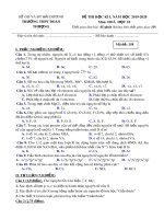 Đề thi học kì 1 môn Hóa học 10 năm 2019-2020 có đáp án - Trường THPT Đoàn Thượng