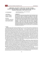 Khôi phục, bảo tồn và phát huy giá trị văn hóa, lịch sử truyền thống vào dạy học lịch sử địa phương tại huyện Định Hóa, tỉnh Thái Nguyên