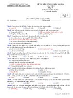 Đề thi học kì 1 môn Vật lí 11 năm 2019-2020 có đáp án - Trường THPT Phan Huy Chú