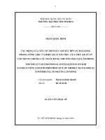 Tác động của yếu tố trí tuệ cảm xúc đến sự hài lòng trong công việc và hiệu quả làm việc của nhà quản lý cấp trung trong các ngân hàng thương mại tại merged