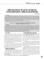 Nghiên cứu đánh giá thể lực của tân sinh viên sư phạm không chuyên, trường Đại học Quảng Bình