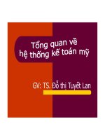 Bài giảng Tổng quan về hệ thống kế toán Mỹ - Chương 1