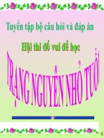 Tuyển tập bộ câu hỏi và đáp án hội thi đố vui để học “TRẠNG NGUYÊN NHỎ TUỔI”