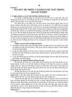 Bài giảng Tổ chức hạch toán kế toán - Chương 2: Tổ chức tài khoản kế toán trong doanh nghiệp