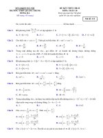 Đề thi học kì 2 môn Toán 10 năm 2019-2020 - Trường THPT Quang Trung