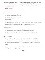 Đề thi học kì 2 môn Toán 10 năm 2019-2020 có đáp án - Trường THPT Marie Curie