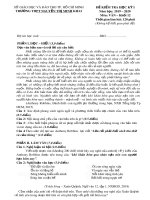 Đề thi học kì 1 môn Ngữ văn 12 năm 2019-2020 có đáp án - Trường THPT Nguyễn Thị Minh Khai