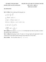 Đề kiểm tra giữa HK1 môn Toán 11 năm 2019-2020 có đáp án - Trường THPT Nguyễn Chí Thanh