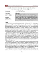 Nghiên cứu một số biểu hiện về giá trị truyền thống trong điều kiện toàn cầu hóa hiện nay