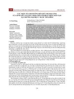 Các nhân tố ảnh hưởng đến mức độ hài lòng của sinh viên ngành Y khoa đối với hoạt động đào tạo tại trường Đại học Y dược Thái Bình