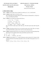 Đề thi học kì 1 môn Hóa học 10 năm 2019-2020 có đáp án - Trường THPT Nguyễn Chí Thanh