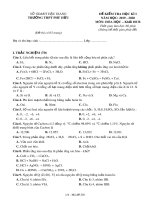 Đề thi học kì 1 môn Hóa học 10 năm 2019-2020 - Trường THPT Phú Hữu