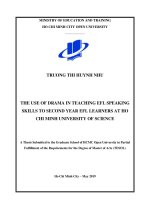the use of drama in teaching efl speaking skills to second year efl learners at ho chi minh university of science 