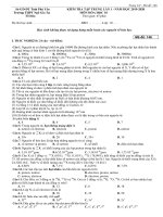 Đề thi học kì 1 môn Hóa học 10 năm 2019-2020 có đáp án - Trường THPT Ngô Gia Tự